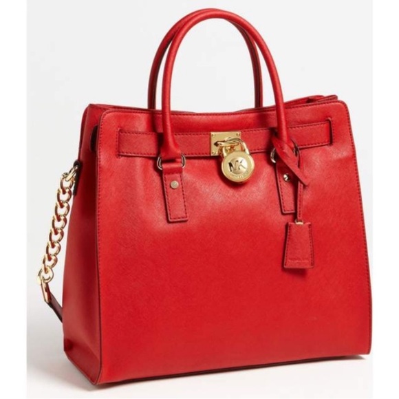 KORS Michael Kors Handbags - Michael Kors Red Satchel Tote Bag